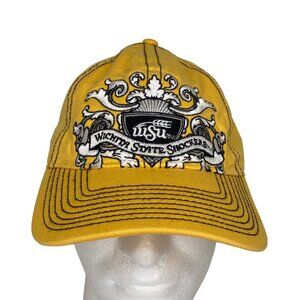 Yellow Wichita State Shockers Embroidered Hat Adjustable Cap NCAA Unisex NWOT